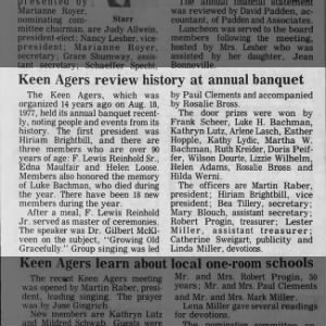 1991 Keen Agers banquet